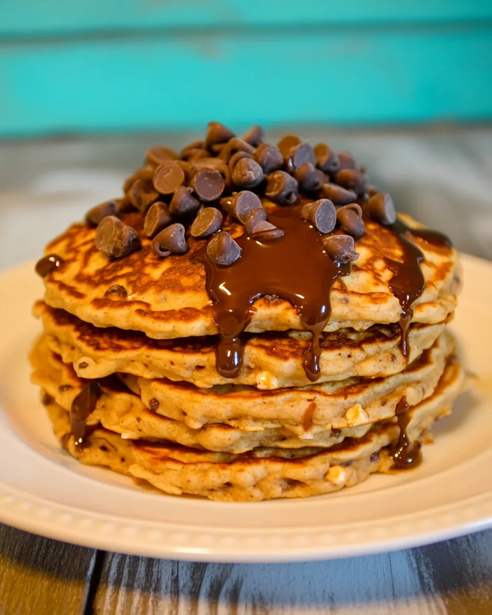 Classic Chocolate Chip Oatmeal Cookie Pancakes image