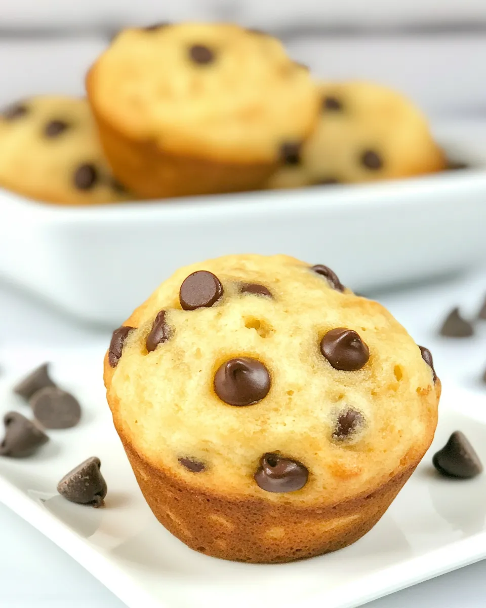 Delicious Chocolate Chip Pancake Muffins shot