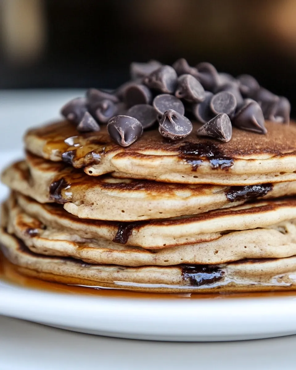 Delicious Chocolate Chip Workout Pancakes image