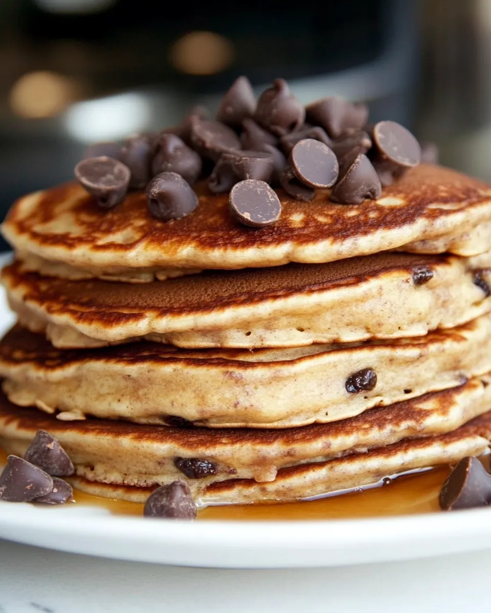 Easy Chocolate Chip Workout Pancakes recipe photo