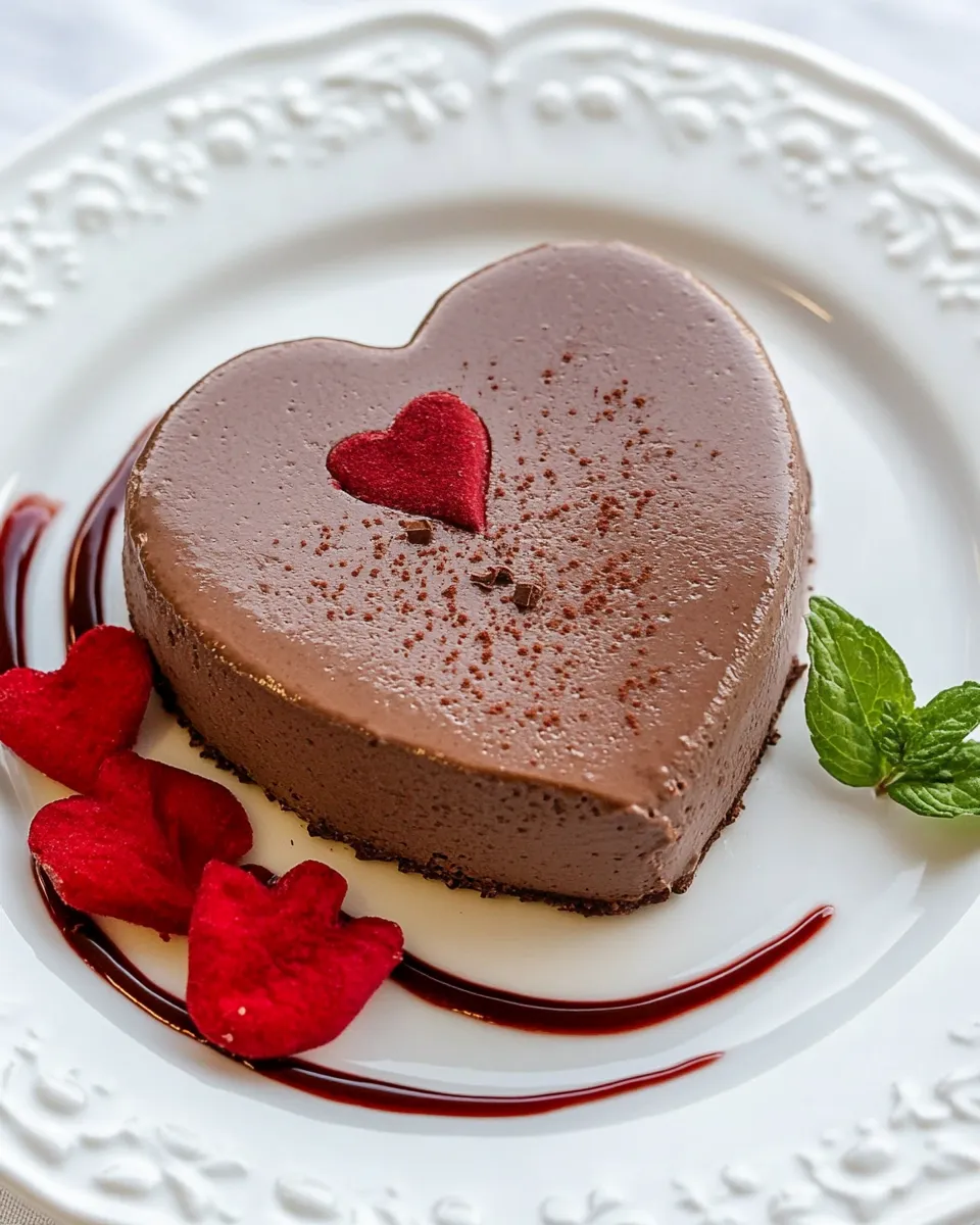 Easy Chocolate Coeur a la Creme shot