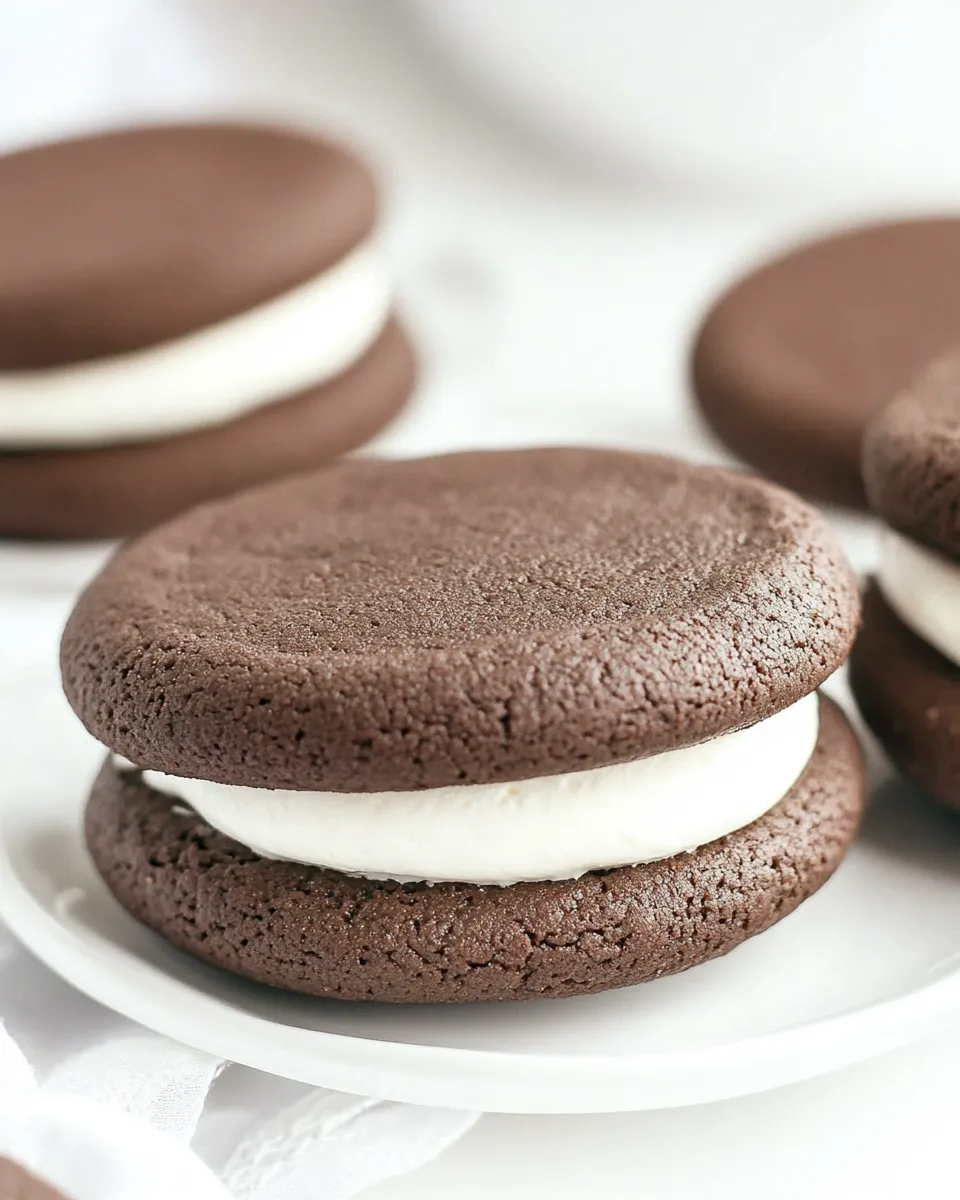 Homemade Chocolate Cookies with Cream Filling Recipe photo