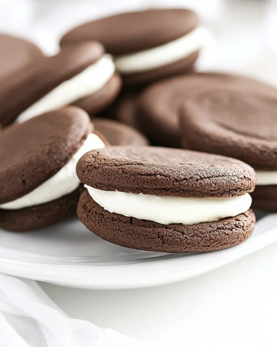 Easy Chocolate Cookies with Cream Filling Recipe shot