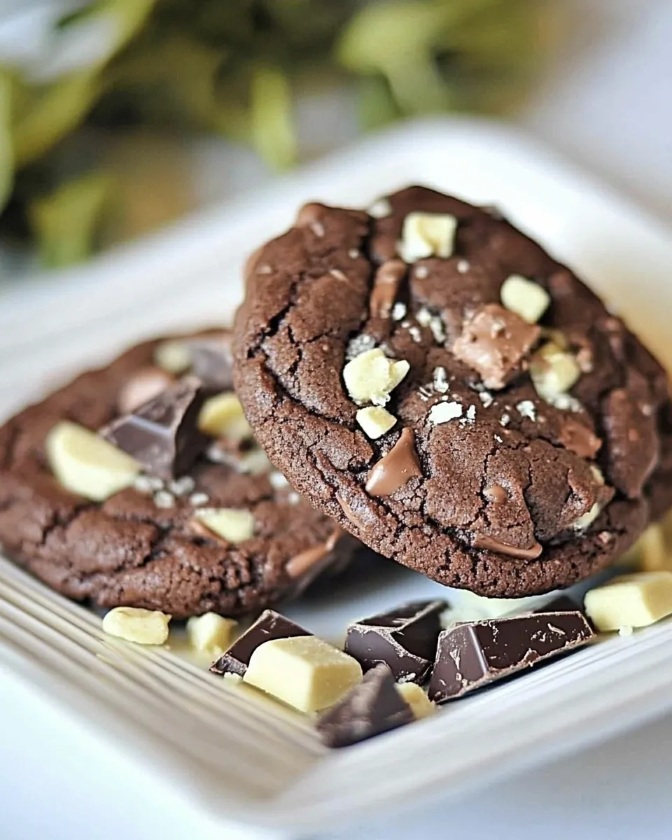 Homemade Chocolate Cookies with Thin Mints photo