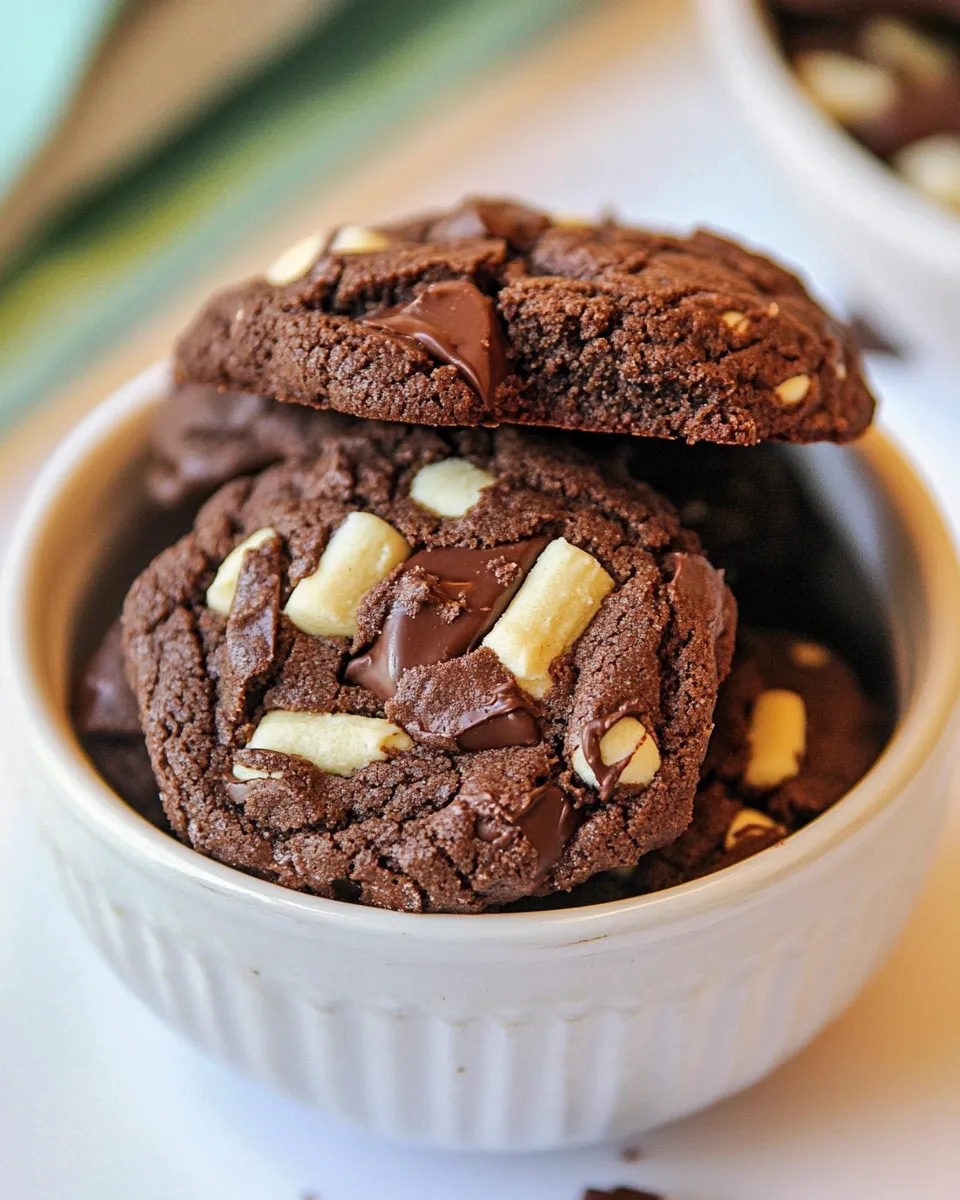 Delicious Chocolate Cookies with Thin Mints shot