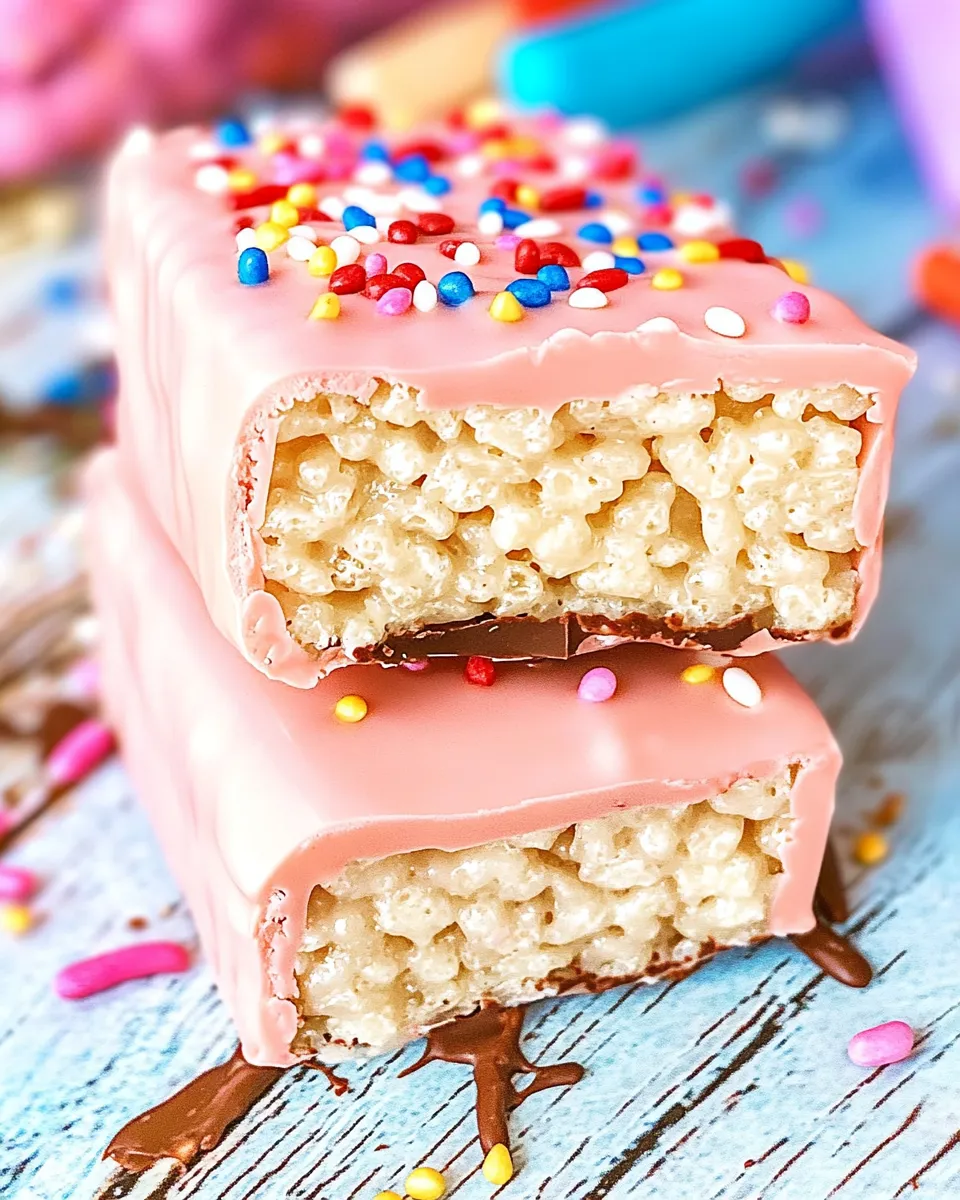 Easy Chocolate Covered Rice Krispie Treats recipe photo