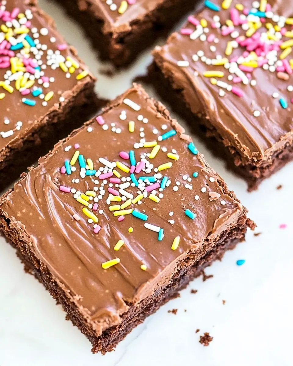 Easy Chocolate Frosted Brownies recipe photo