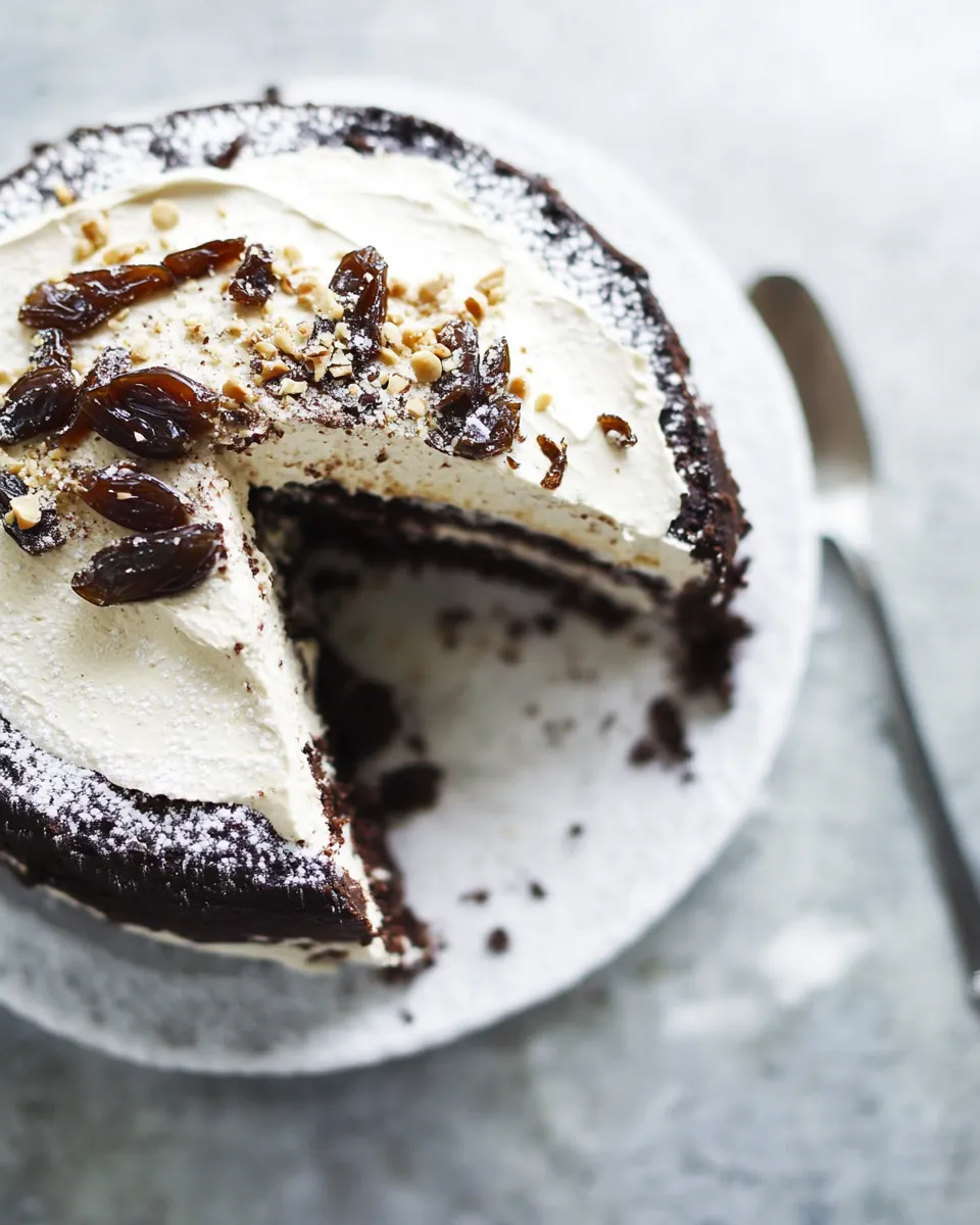 Classic Chocolate Hazelnut Torte with Salty Date Caramel & Coconut Cream shot