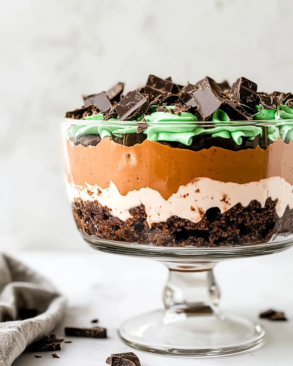 Delicious Chocolate Mint Trifle shot