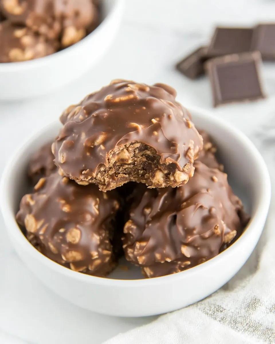 Homemade Chocolate No-Bake Cookies photo