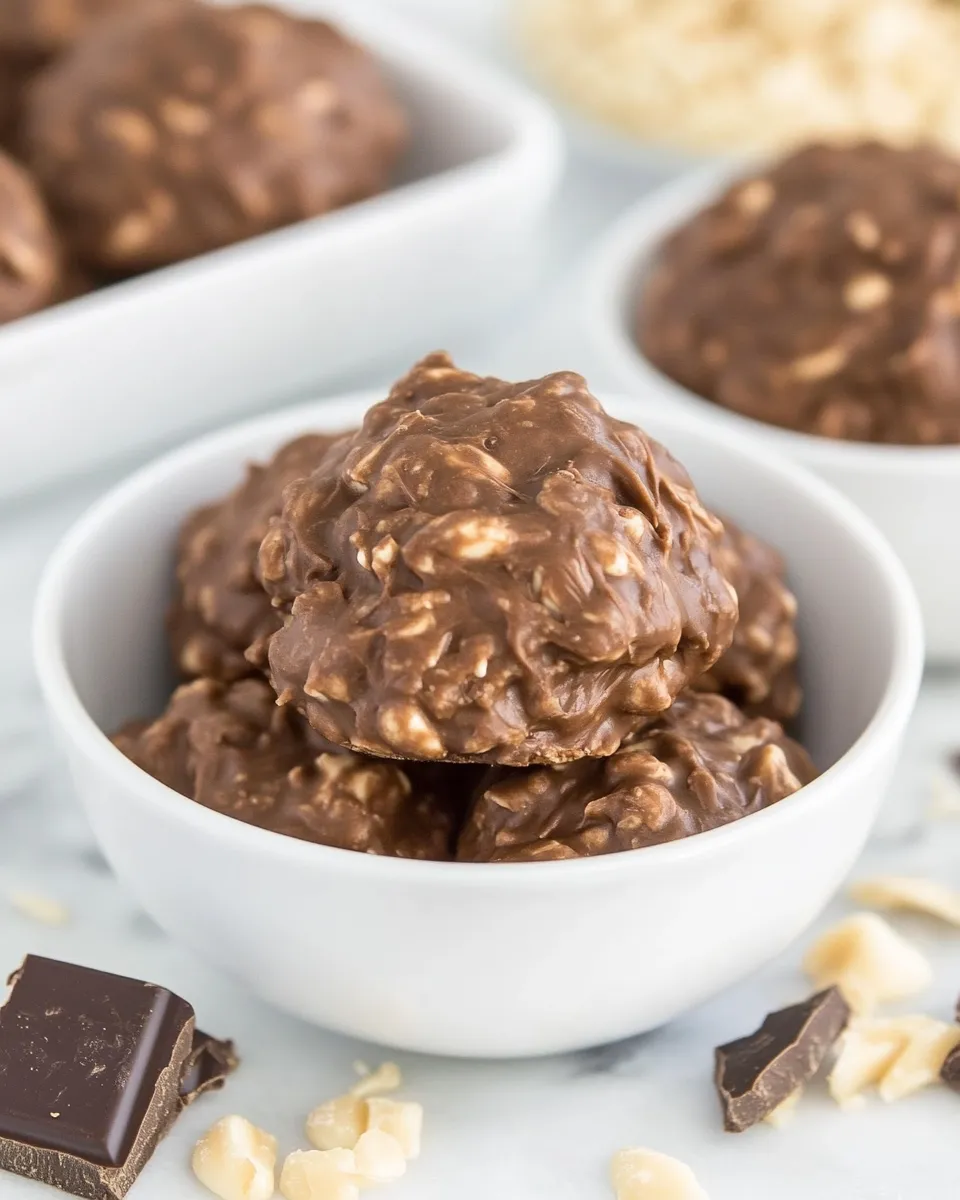 Delicious Chocolate No-Bake Cookies shot