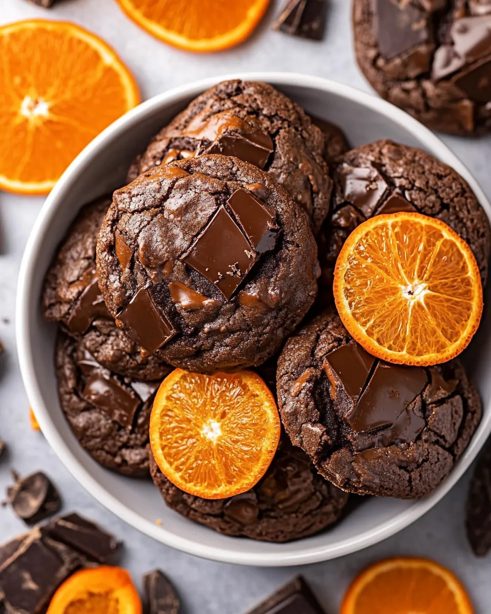 Homemade Chocolate Orange Brownie Cookies photo