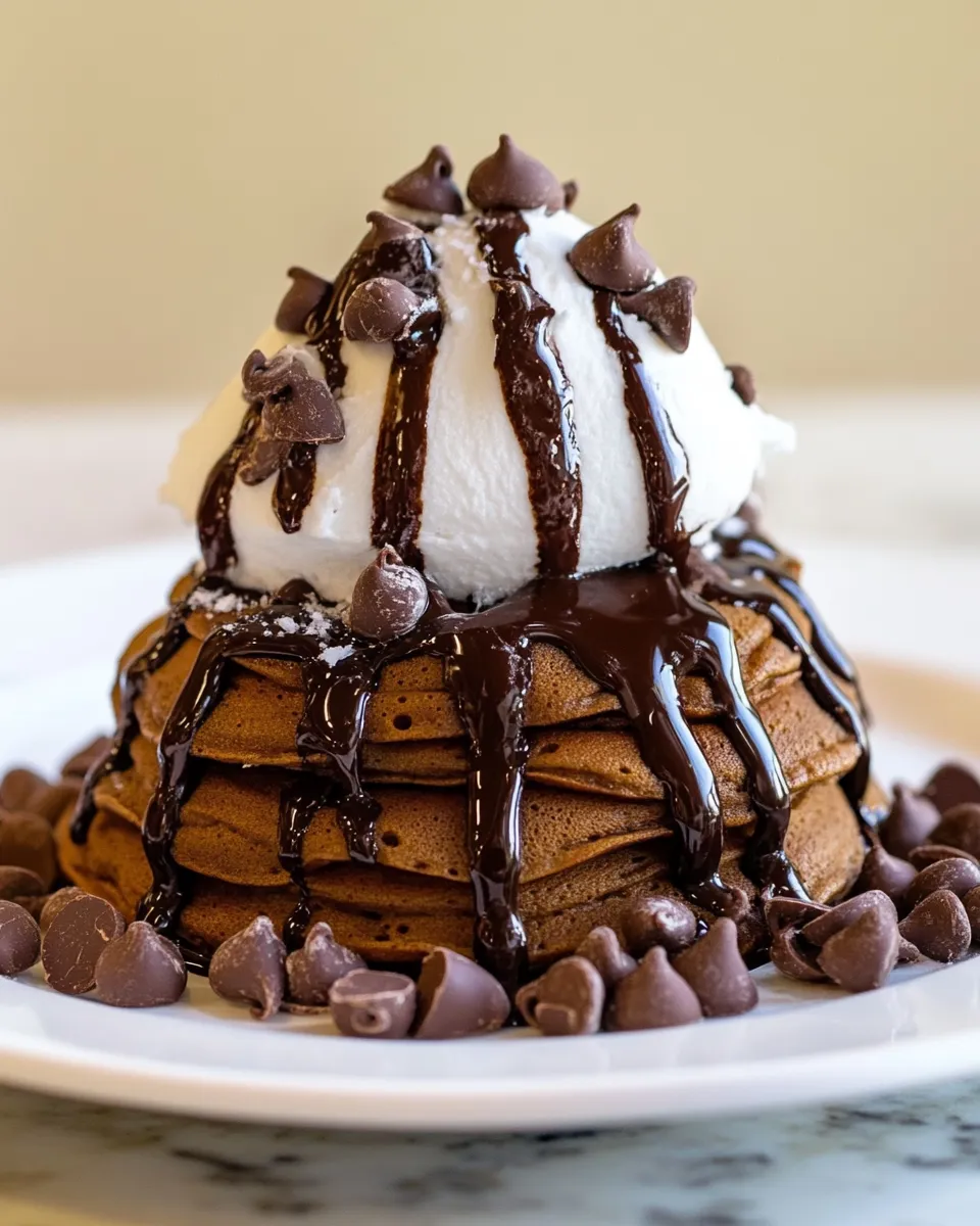 Quick Chocolate Pancakes a la Mode recipe photo