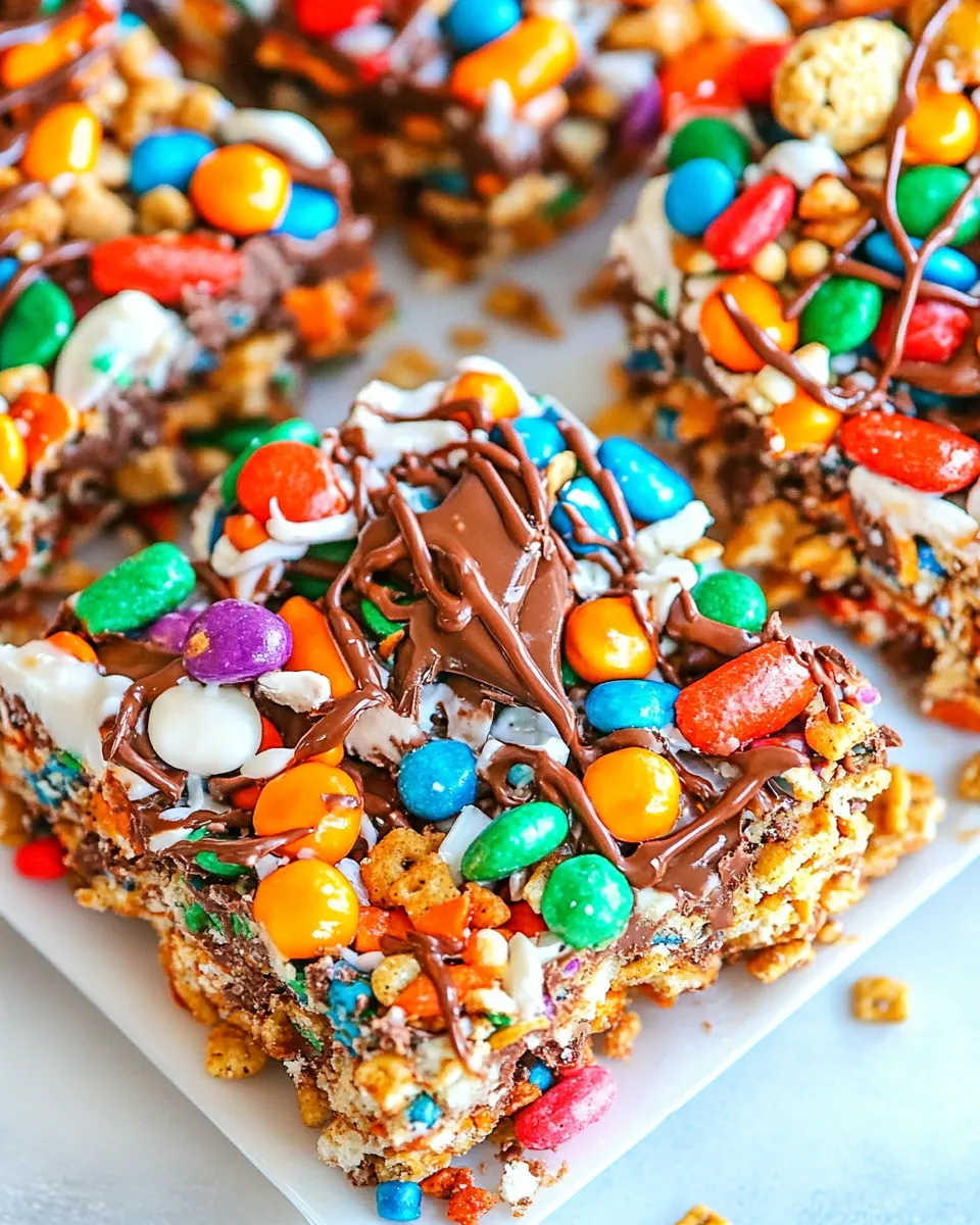 Delicious Chocolate Peanut Butter Chex Mix Bars image