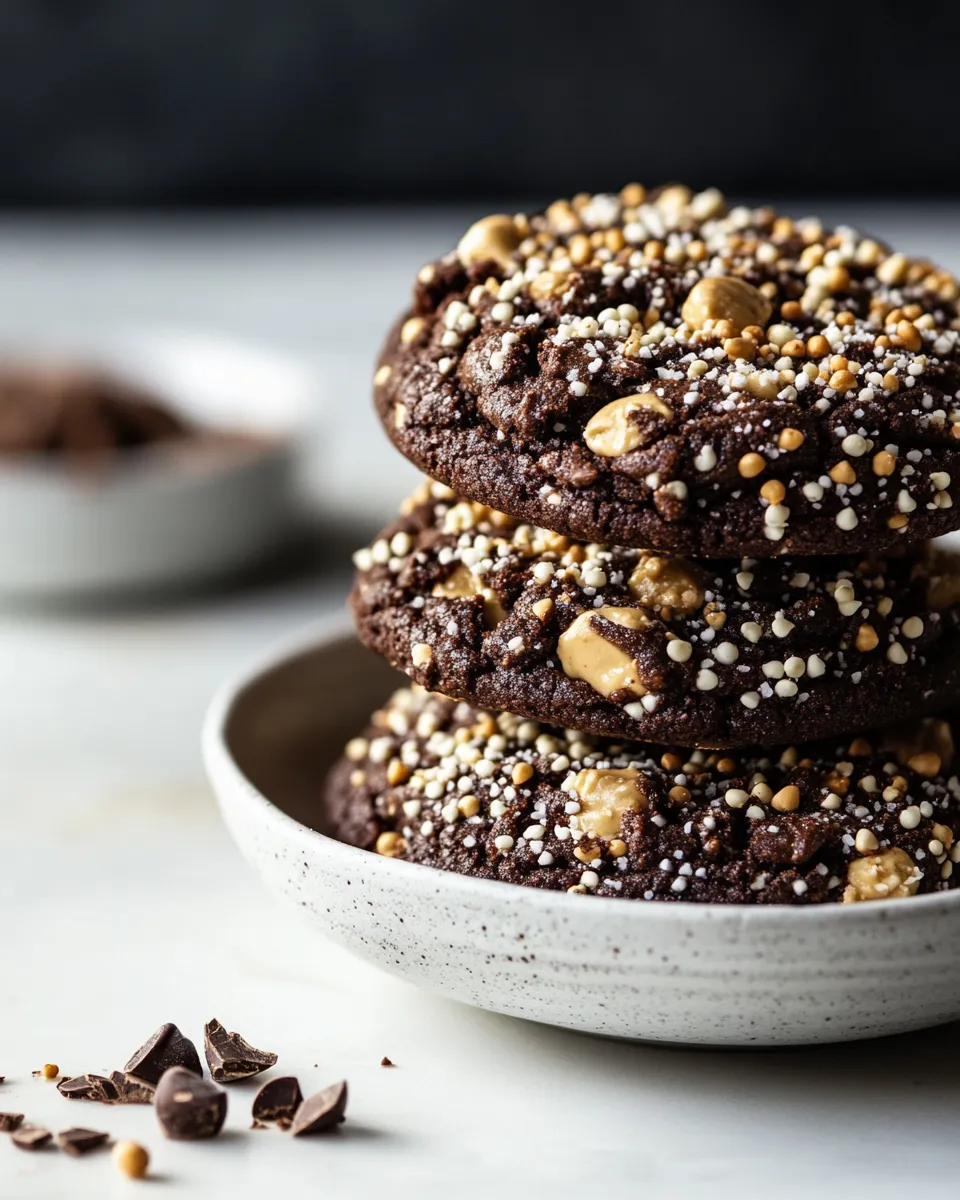 Easy Chocolate Peanut Butter Crunch Cookies photo