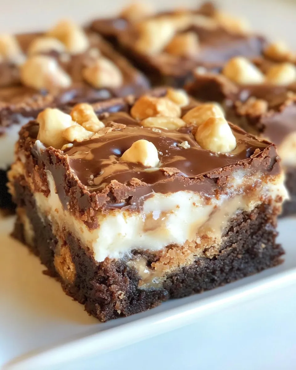 Classic Chocolate Peanut Butter Cup Smores Brownies image