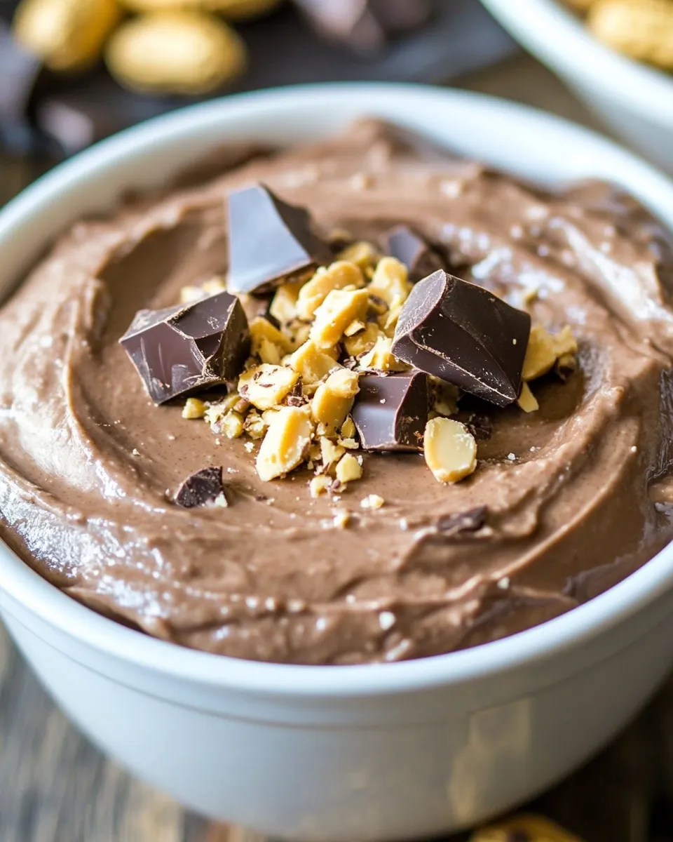 Delicious Chocolate Peanut Butter Dip shot