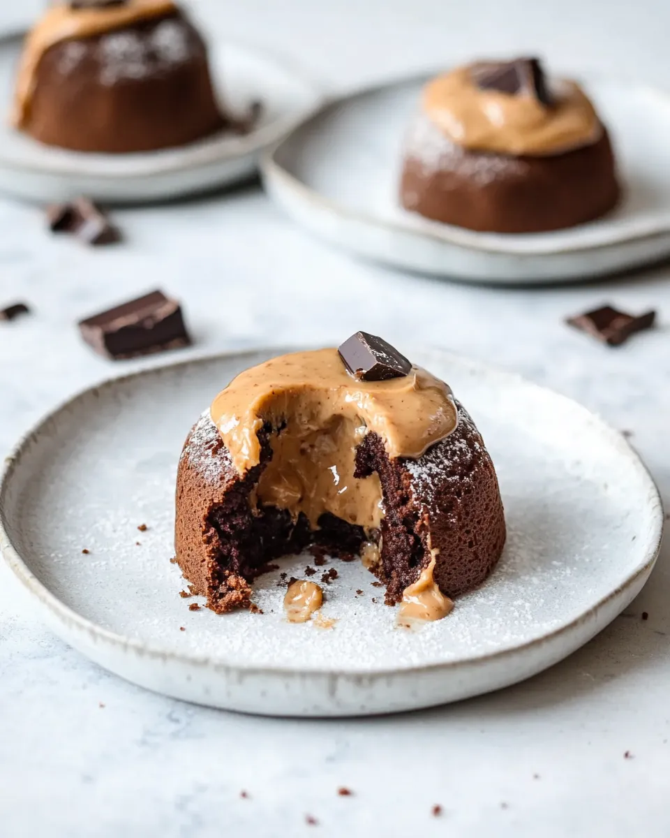 Delicious Chocolate Peanut Butter Lava Cakes image