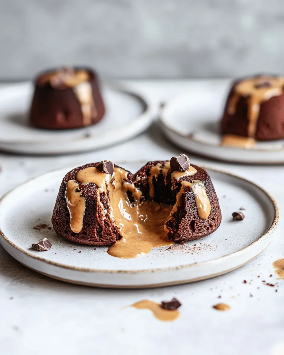 Easy Chocolate Peanut Butter Lava Cakes recipe photo