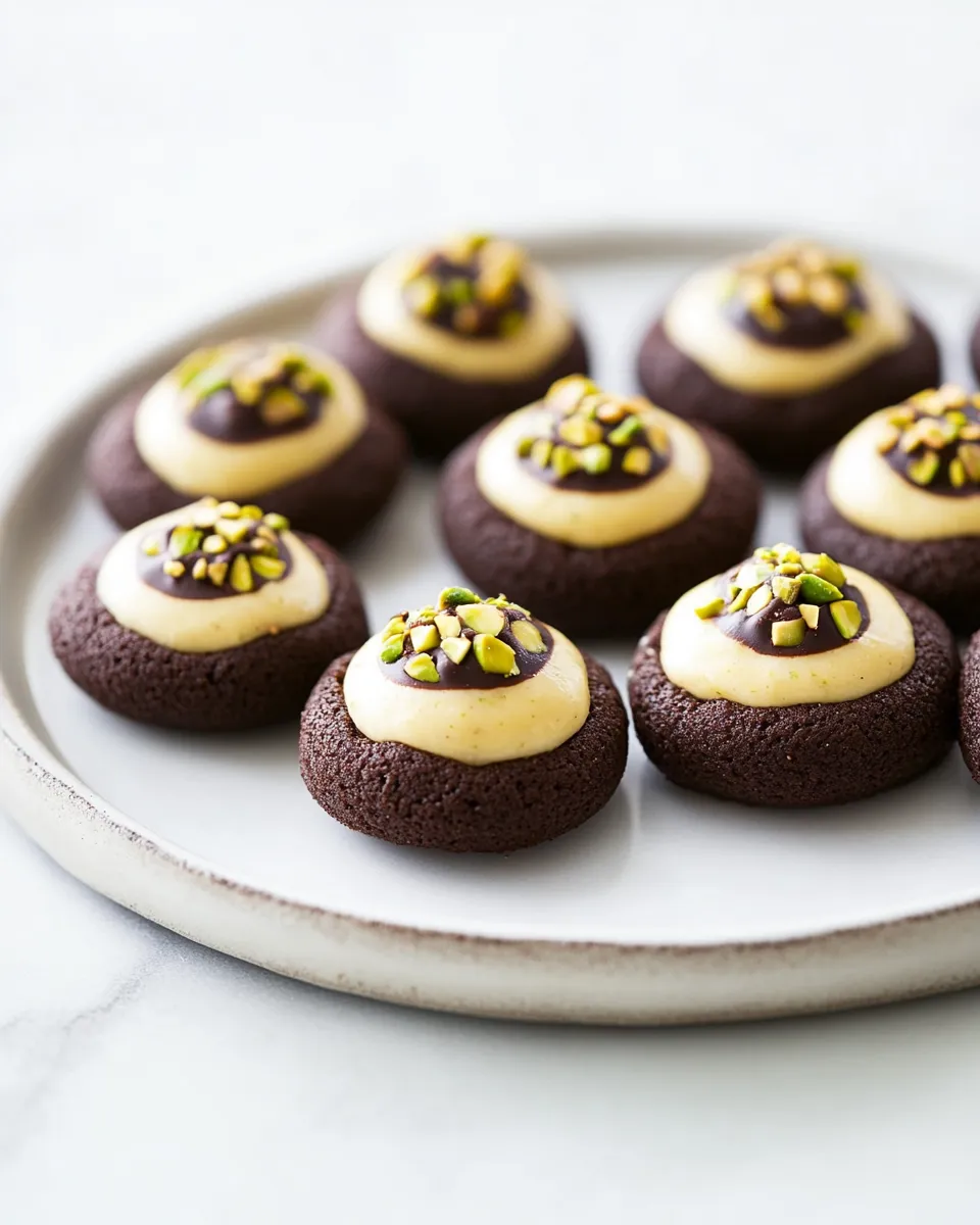 Classic Chocolate Pistachio Cream Thumbprints image