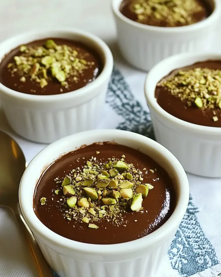 Homemade Chocolate Pistachio Pots de Creme photo