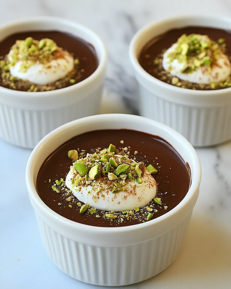 Delicious Chocolate Pistachio Pots de Creme image