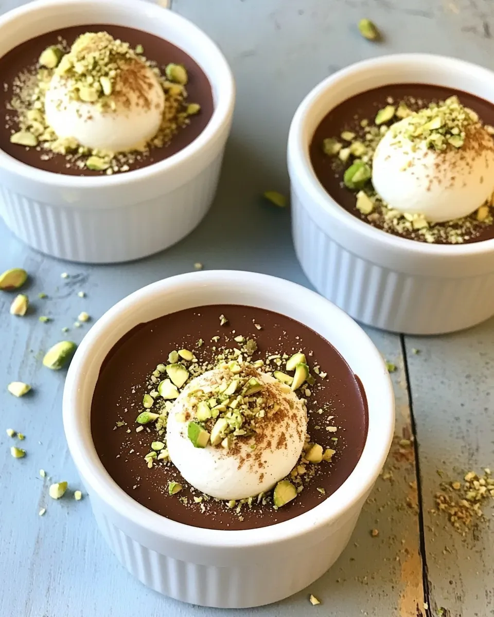 Easy Chocolate Pistachio Pots de Creme recipe photo