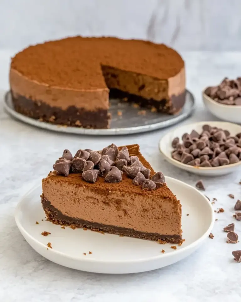 Homemade Chocolate Ricotta Cheesecake photo