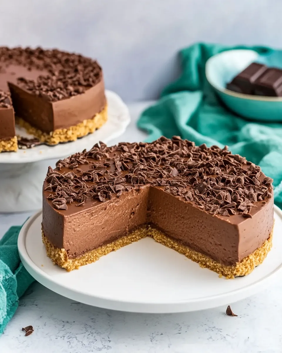 Delicious Chocolate Ricotta Cheesecake shot