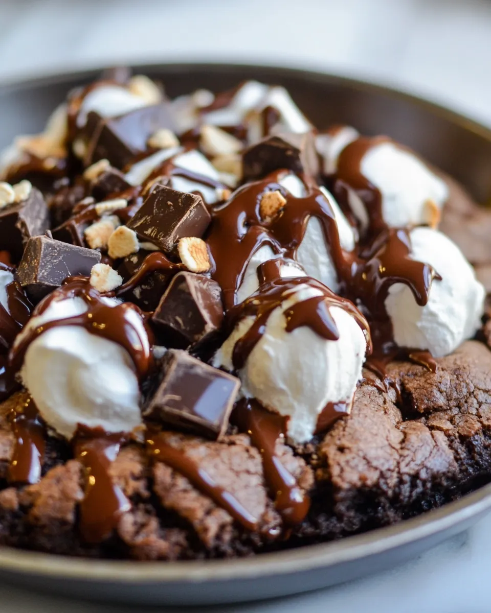 Homemade Chocolate Smores Skillet Cookie photo