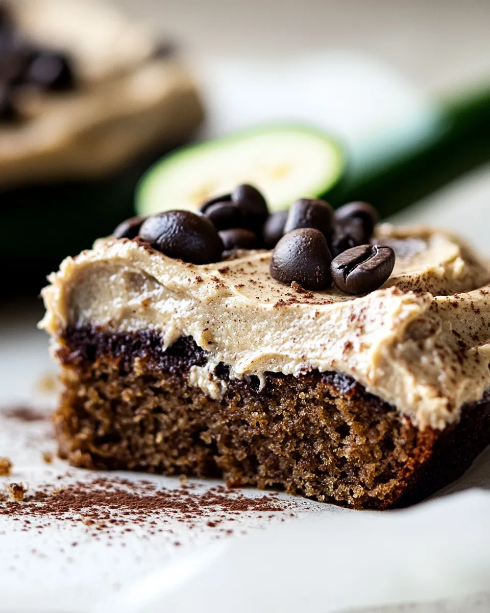 Easy Chocolate Zucchini Banana Cake with Vanilla Coffee Frosting. dish image