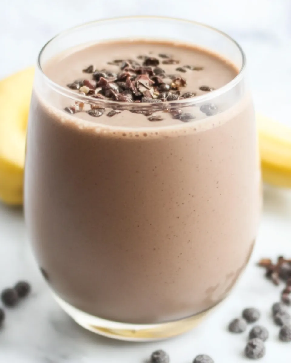 Delicious Chunky Monkey Protein Smoothie (Vegan!) image