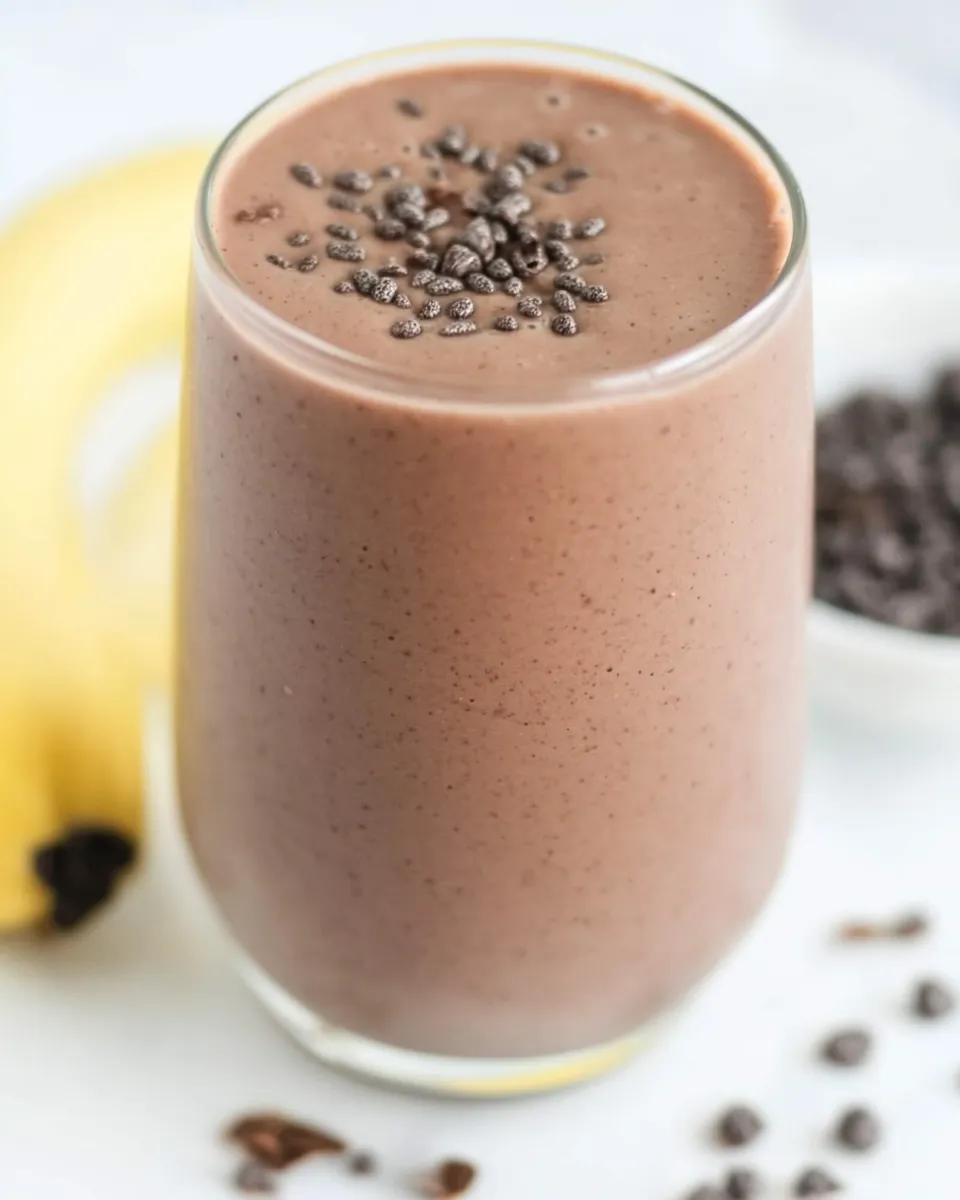 Easy Chunky Monkey Protein Smoothie (Vegan!) recipe photo