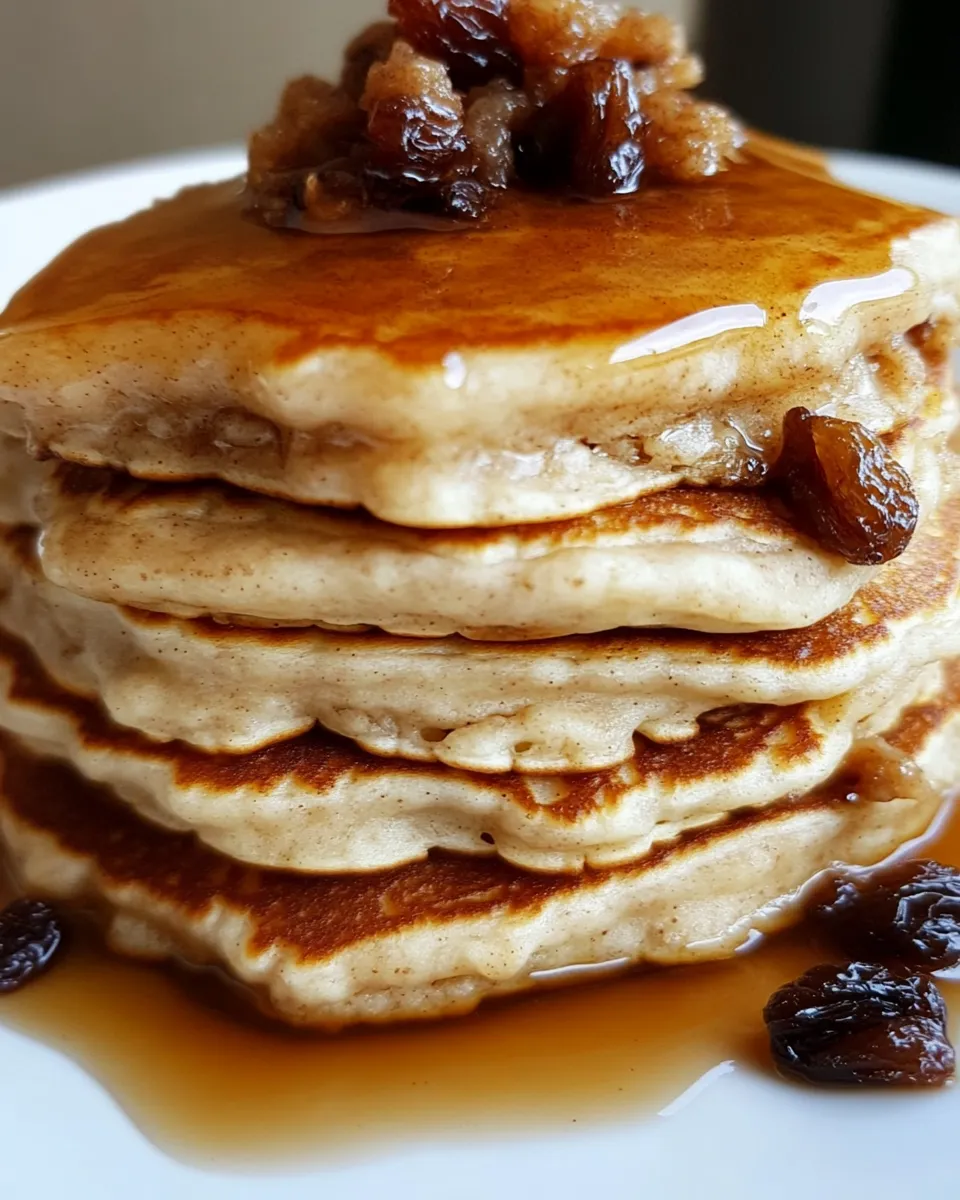 Homemade Cinnamon Raisin Pancakes recipe image