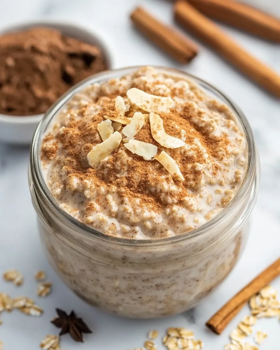 Homemade Cinnamon Roll Overnight Oats photo