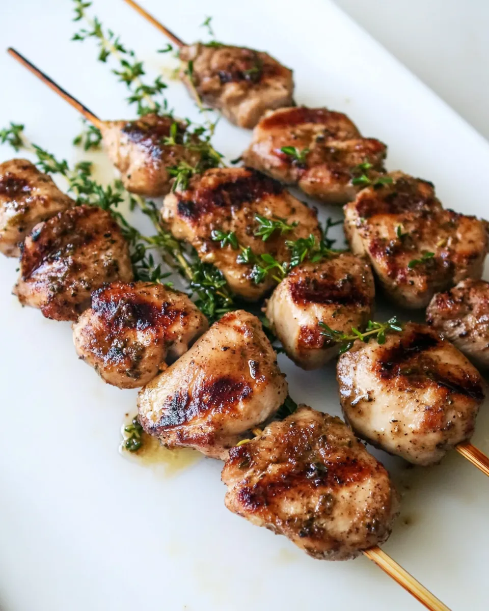 Homemade Cinnamon and Thyme Chicken Skewers photo