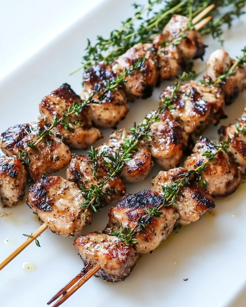 Delicious Cinnamon and Thyme Chicken Skewers image