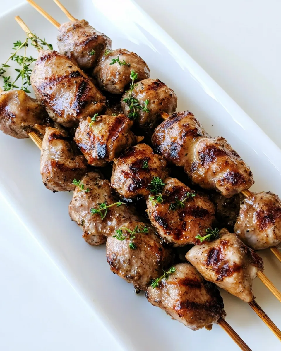 Savory Cinnamon and Thyme Chicken Skewers dish photo