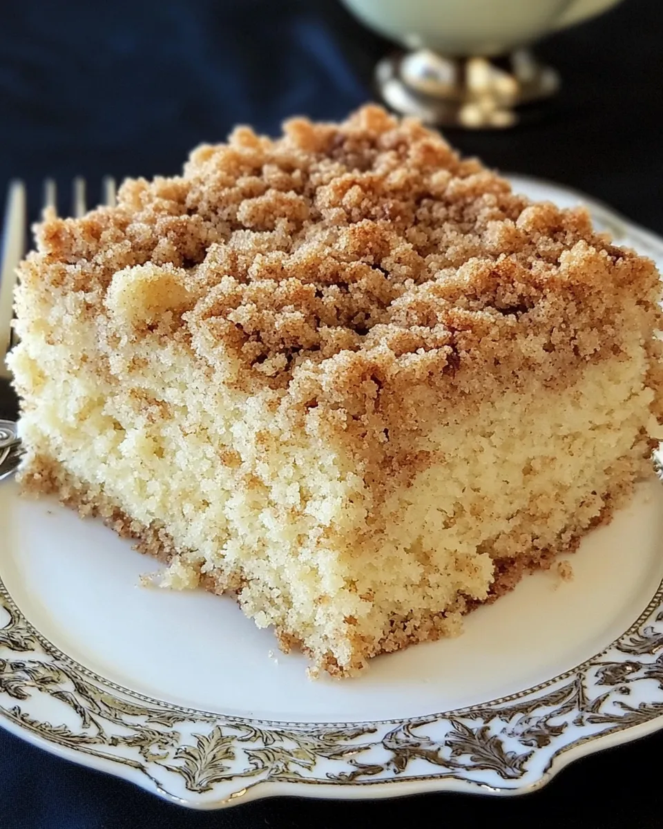 Delicious Classic Crumb Cake shot
