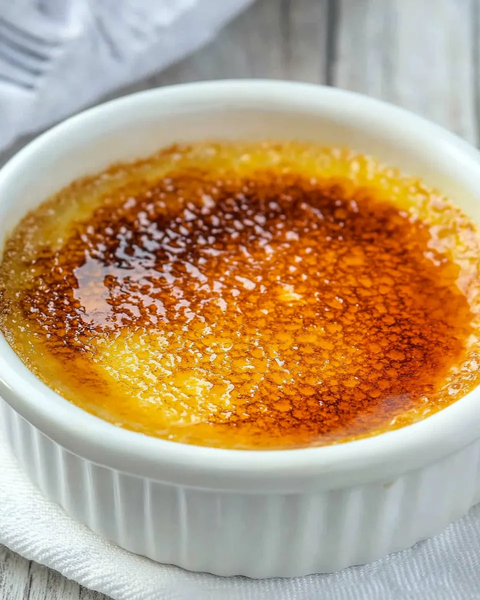 Tasty Classic Vanilla Bean Creme Brulee: Simple Homemade Dessert shot