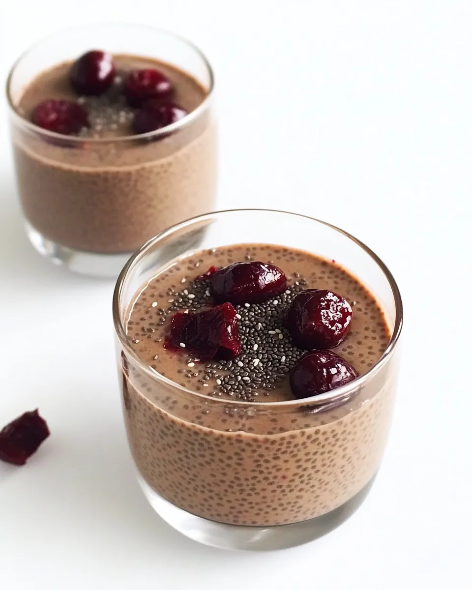 Easy Cocoa Cherry Chia Pudding photo