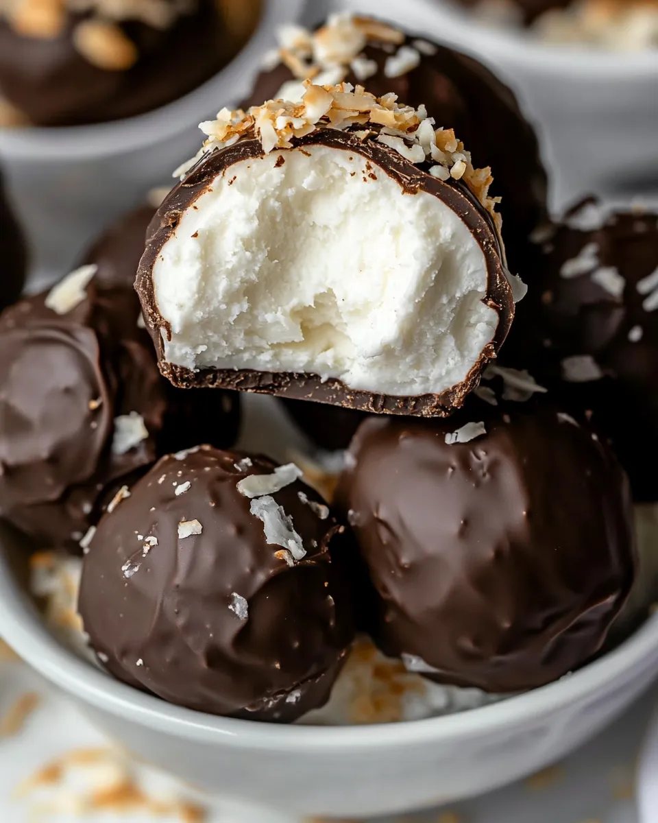 Sweet Coconut Cream Truffles shot