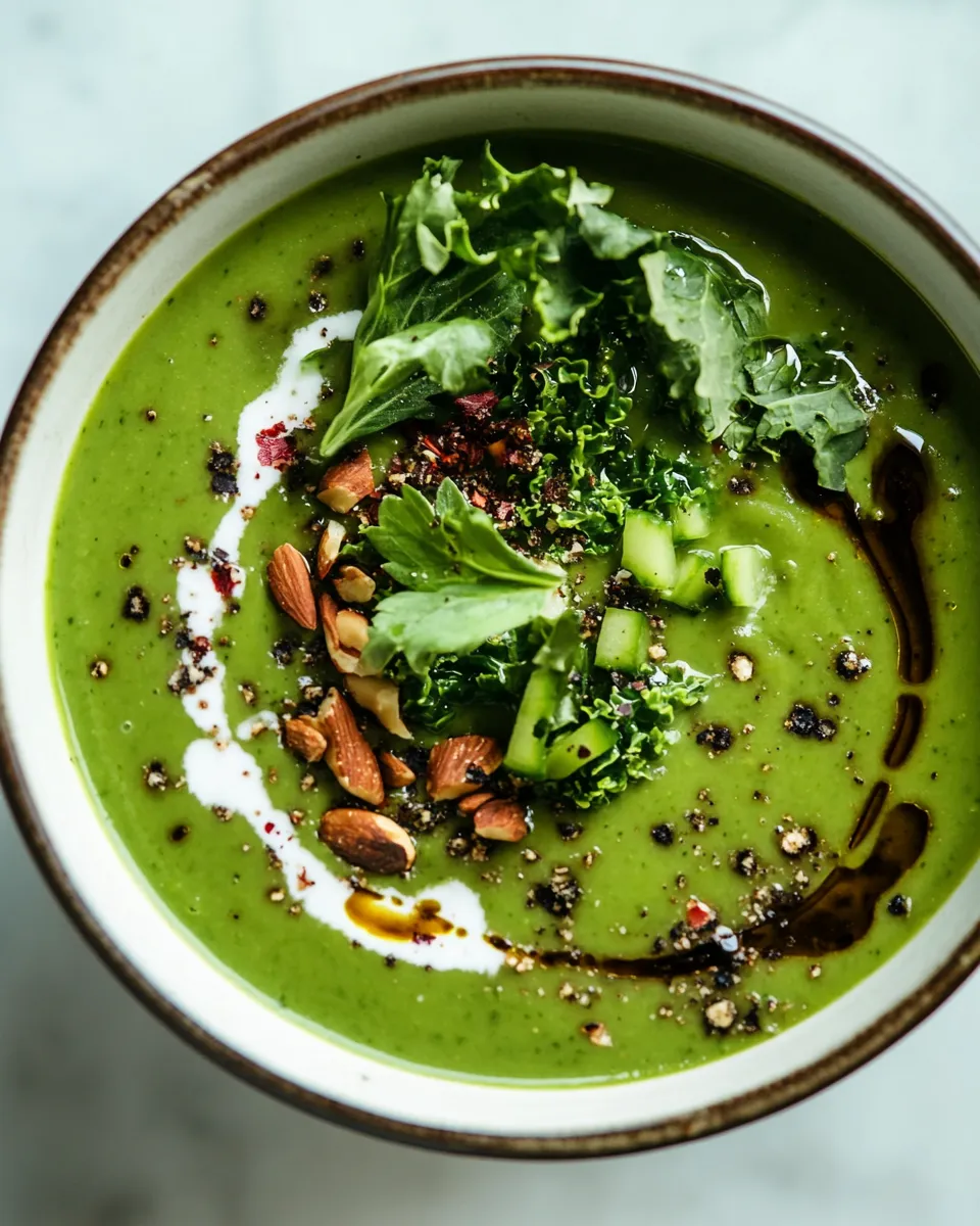 Classic Coconut Green Soup with Celery, Kale & Ginger image
