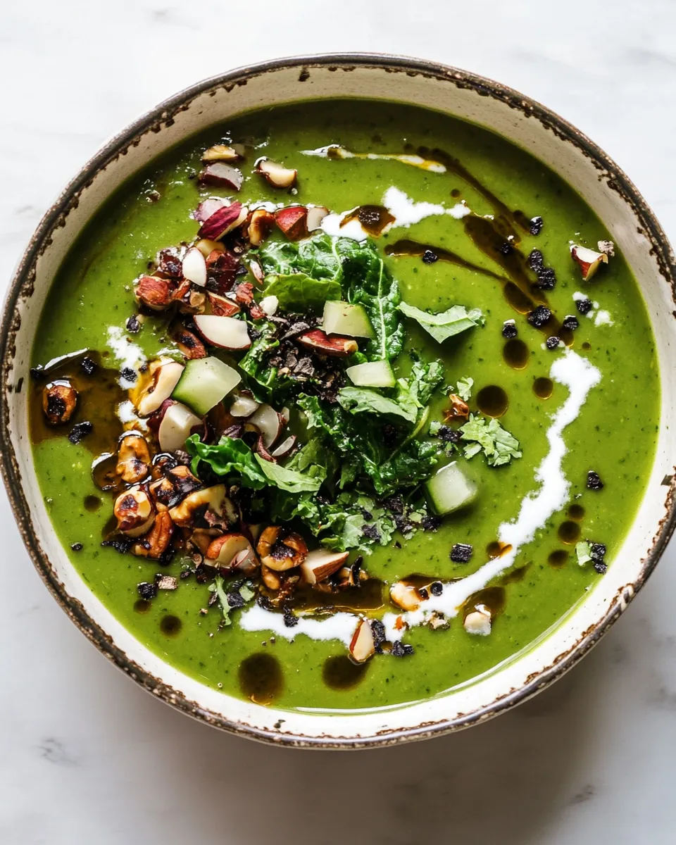Easy Coconut Green Soup with Celery, Kale & Ginger recipe photo