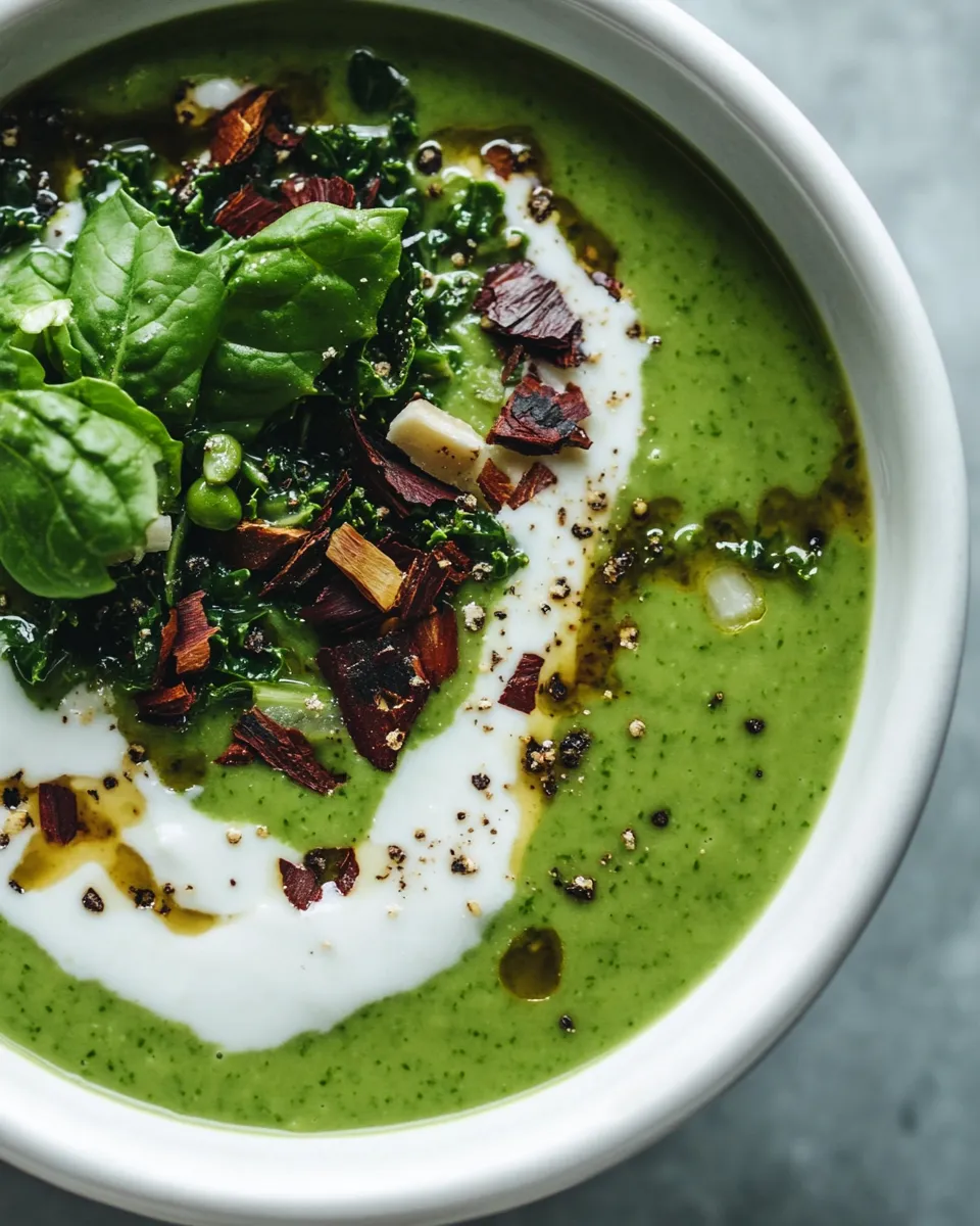 Delicious Coconut Green Soup with Celery, Kale & Ginger shot