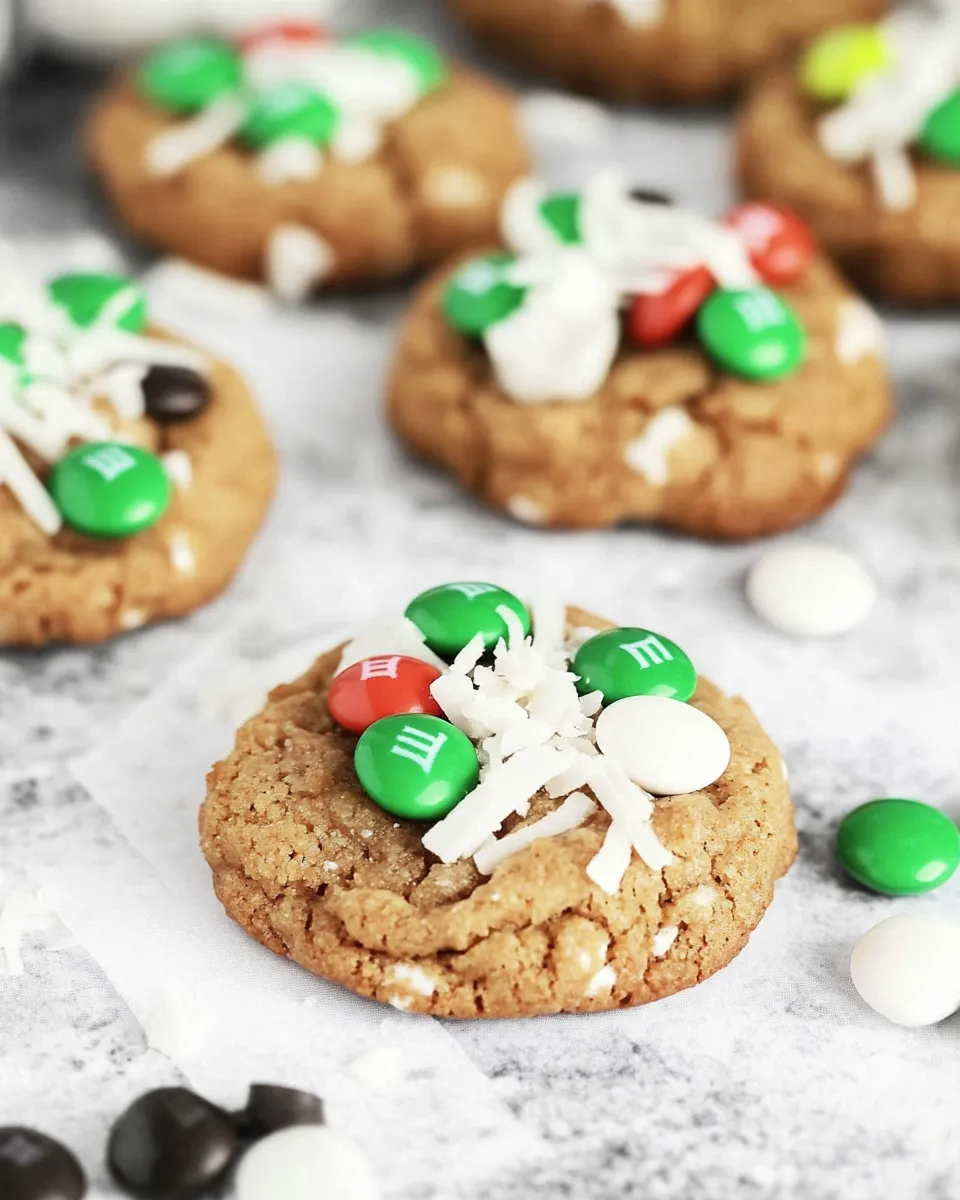 Easy Coconut M&M Cookies Recipe shot