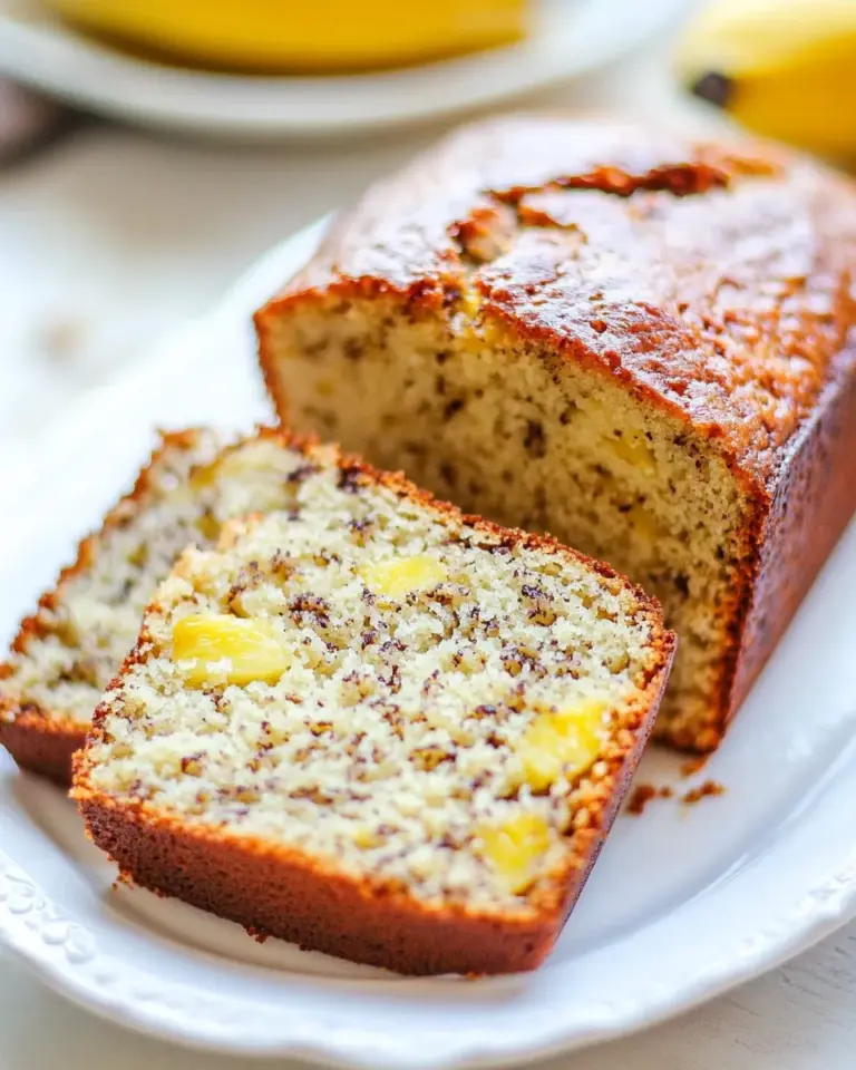 Homemade Coconut Oil Banana Pineapple Bread photo