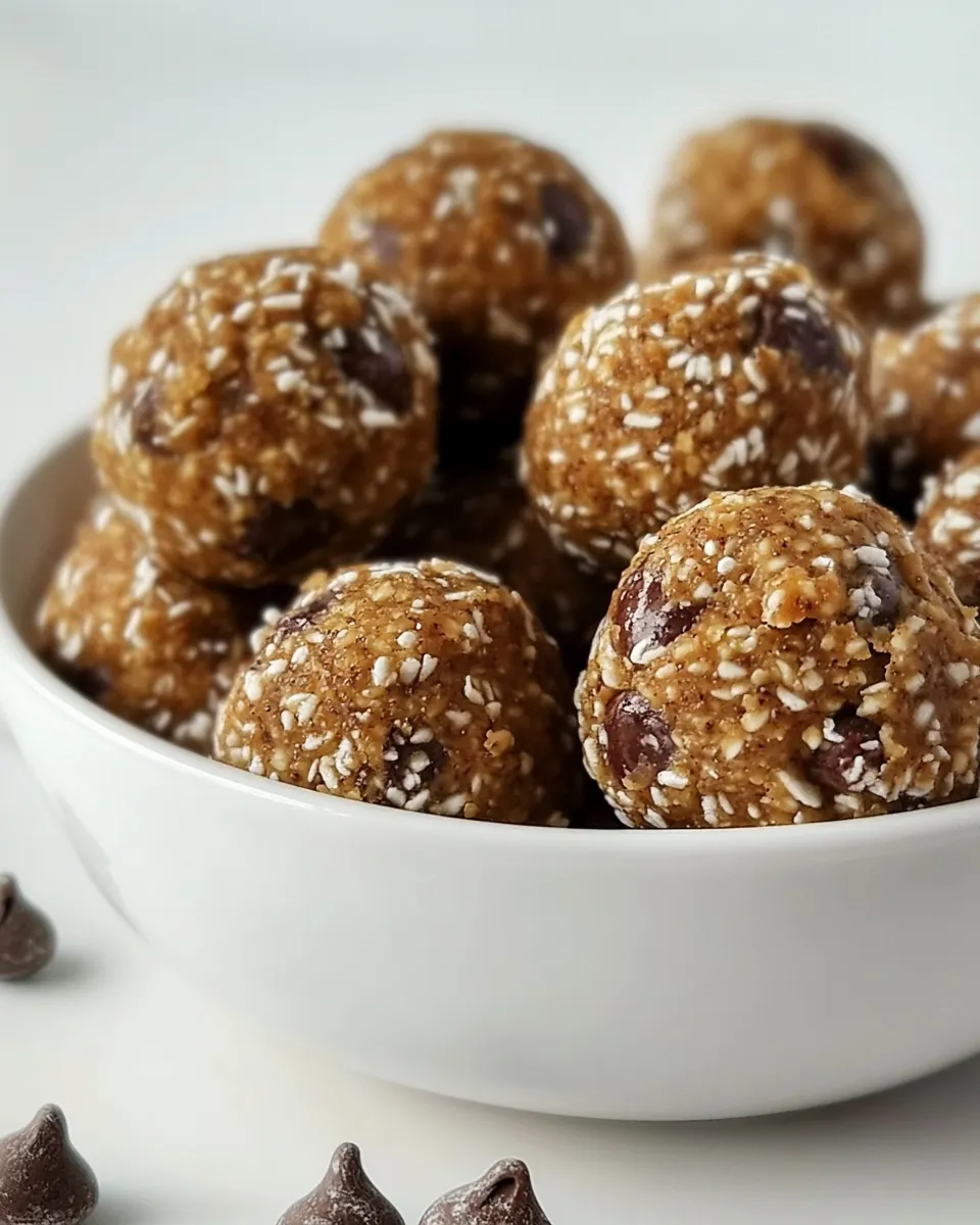 Healthy Cookie Dough Energy Bites shot