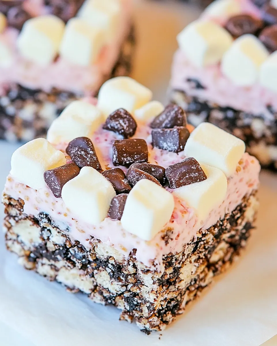 Easy Cookies And Cream Marshmallow Crispy Treats photo