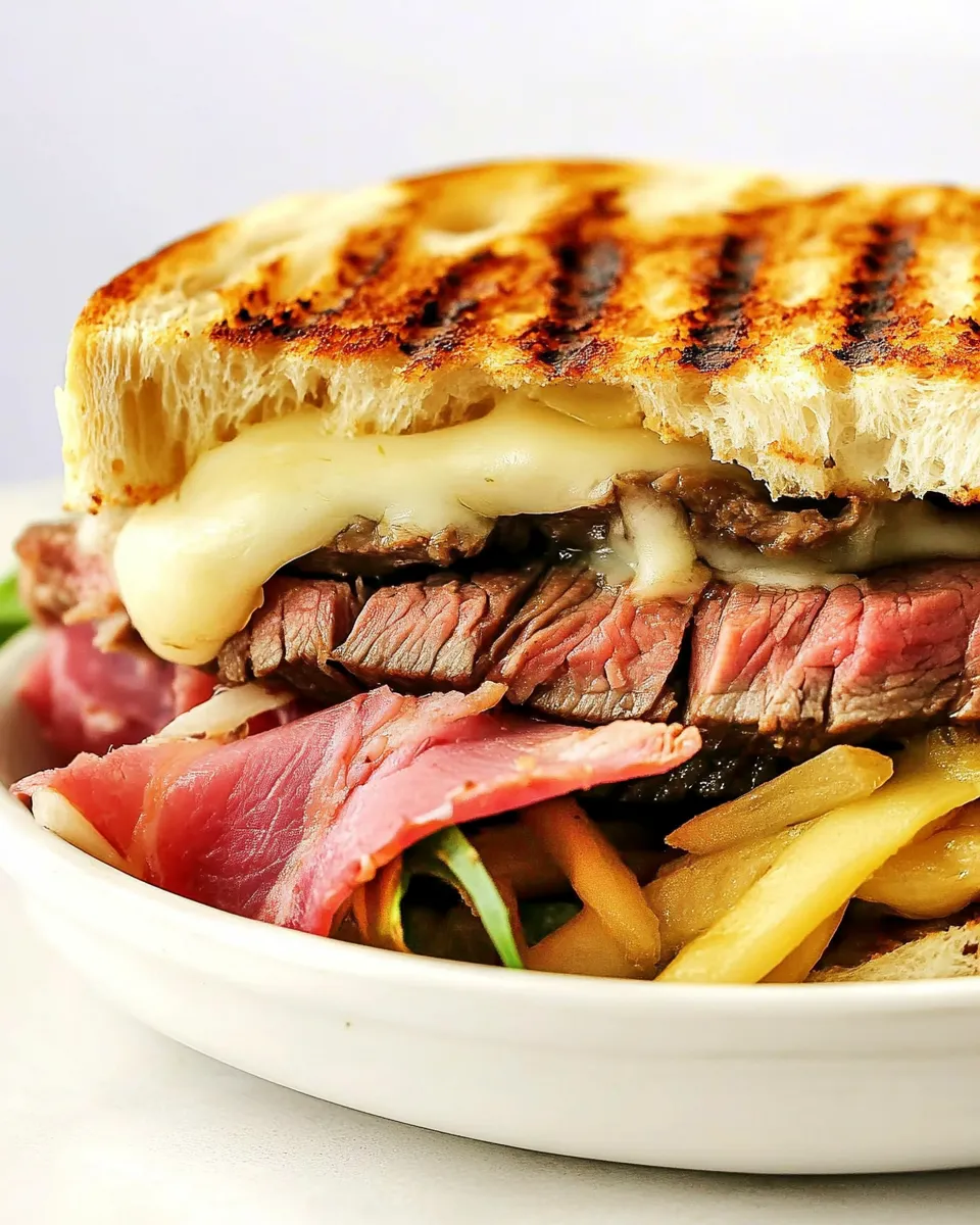 Homemade Copycat Panera Bread Steak & White Cheddar Panini photo